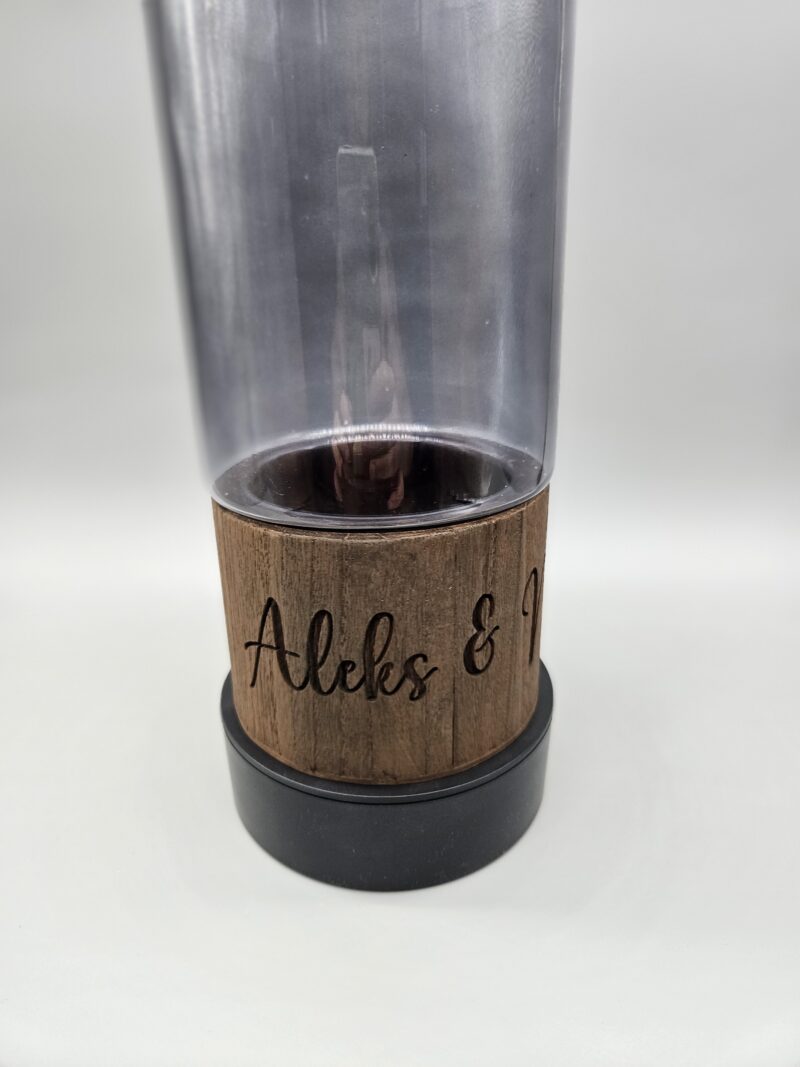 Vase mit Holzsockel – Bild 3