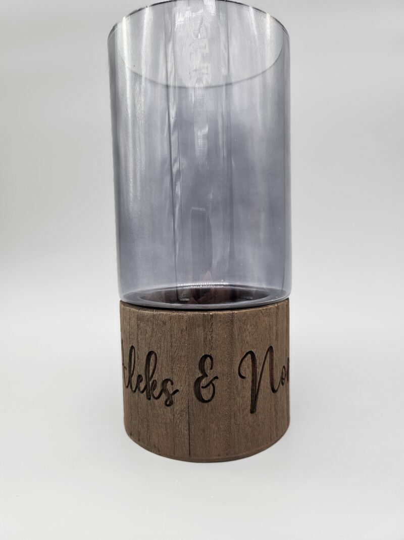 Vase mit Holzsockel – Bild 4